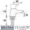 Bristan CAP 1 2 C Capri Basin Taps Dimensions